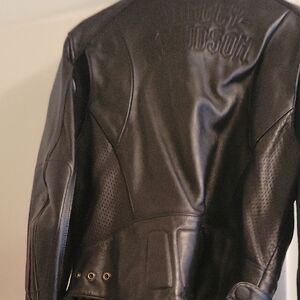 Harley-Davidson Embossed Black Leather Jacket